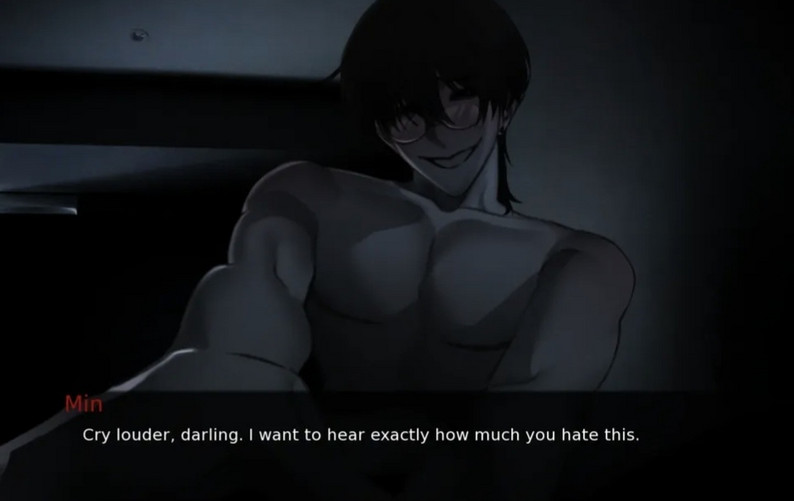 SURVIVE MIN screenshot: tense dialogue in the bedroom