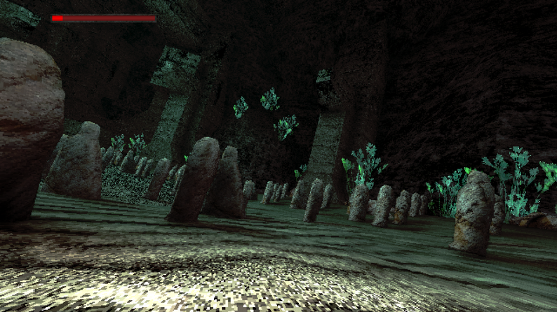 Captura de Idols of Ash mostrando o ambiente vertical e escuro do jogo