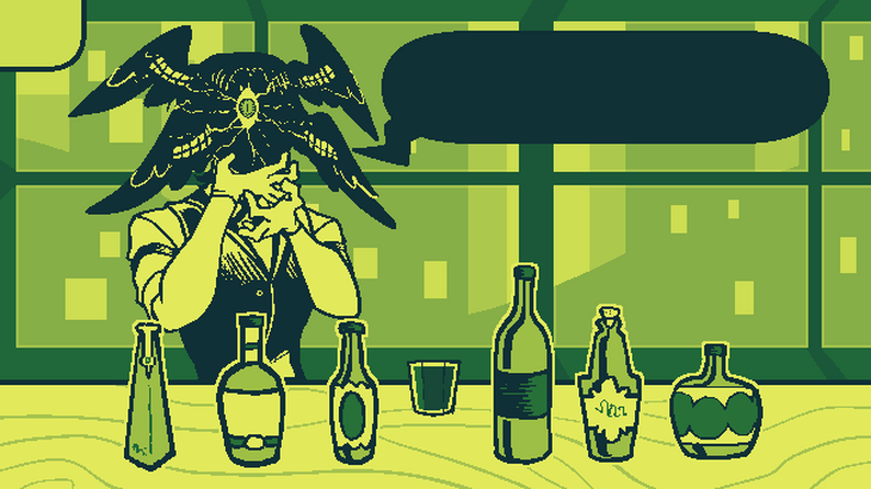 Mixology screenshot showing strange results after drink mixing